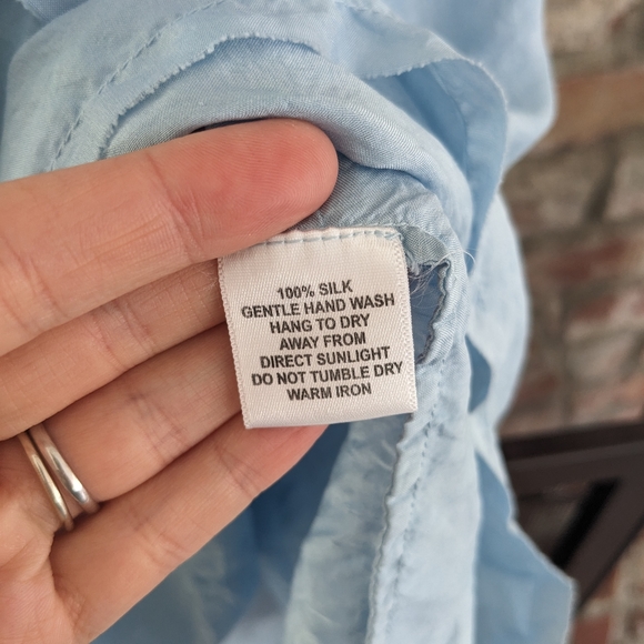 Metta Melbourne - Amy Long Double Layer Skirt - Silk in Ice Blue. NWOT - Picture 9 of 11